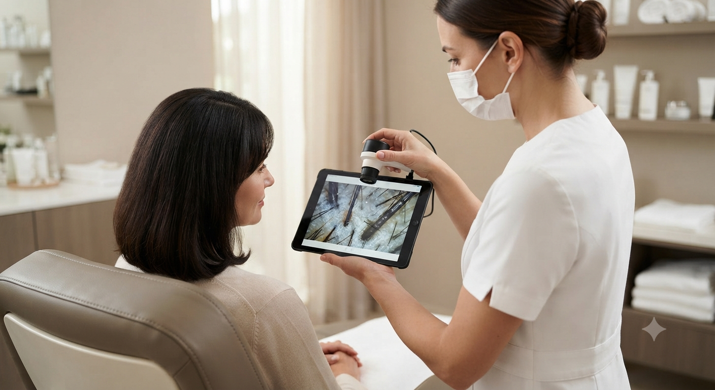Quy Trình Đánh Giá Da Đầu Chuyên Nghiệp Tại SAM’S BEAUTÉ